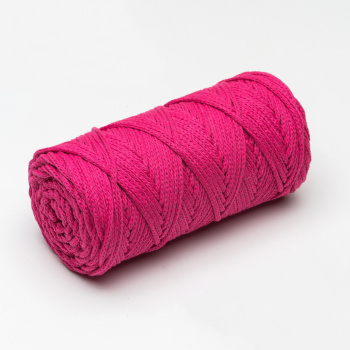 Хлопковый Шнур для вязания Ш-ХЛ3_075 Малинка, Змм/100м, хлопок