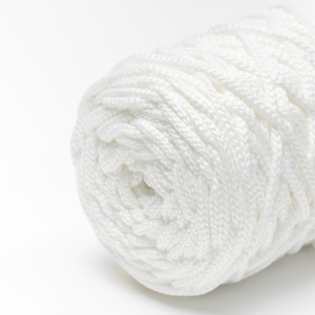 Полиэфирный Шнур для вязания Ш-ПЭ 001-100 Белый, Змм, 100 м 