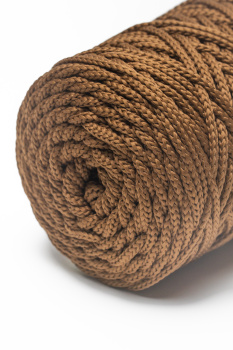Полиэфирный Шнур для вязания Ш-ПЭ 117-100 Молочный шоколад, Змм, 100 м 