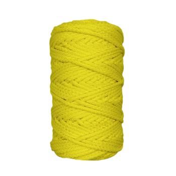Полиэфирный Шнур с сердечником для вязания Ш-ПЭ5-28 Лимон, 5мм/100 м 