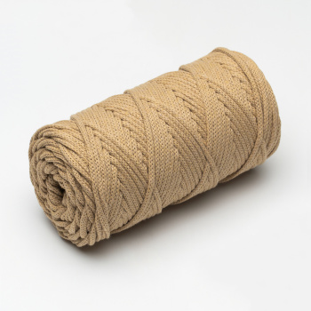 Хлопковый Шнур для вязания ШХ_42 Карамель, 4мм/100м, хлопок