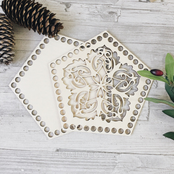 1104-1 Набор крышка и дно "Флора" 5-ти угольник 12см по стороне