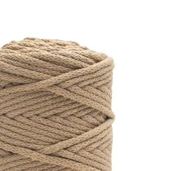 Хлопковый Шнур для вязания Ш-ХЛ5 059 Золотисто-бежевый, 5 мм/100 м, хлопок