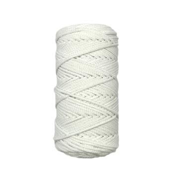 Хлопковый Шнур для вязания Ш-ХЛ3_001 Белый, Змм/100 м, хлопок