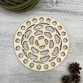 1082 Крышка/дно "Роза ажурная" d=12 см