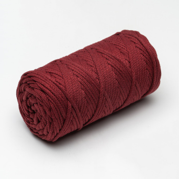 Хлопковый Шнур для вязания ШХ_14 Рубин, 4мм/100м, хлопок
