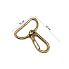 917 Крючок-карабин "Овальный" золото 38х30 мм, фото - 2