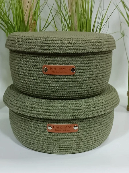 Хлопковый шнур для шитья с сердечником  5 мм/100 м, цвет Шалфей