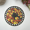 1430 Деревянная крышка с рисунком "Хохлома №2", d=15 см, фото - 2 1430 Деревянная крышка с рисунком "Хохлома №2", d=15 см, фото - 2