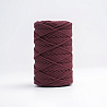 Хлопковый Шнур для вязания ШХ_68 Красный бархат, 4мм/100м, хлопок, фото - 3