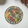 1434 Деревянная крышка с рисунком "Красочные бабочки", d=15 см, фото - 2