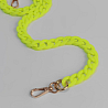 ЦА_18 Цепь пластиковая с карабинами, длина 68 см, звено: 17х24 мм, неоновый жёлтый, фото - 1
