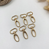 887-3 Крючок-карабин "Овал" золото, 43х20 мм, фото - 2