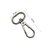 914 Крючок-карабин "Овальный" серебро 46х25 мм, фото - 2