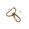 917 Крючок-карабин "Овальный" золото 38х30 мм, фото - 2 917 Крючок-карабин "Овальный" золото 38х30 мм, фото - 2