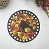 1430 Деревянная крышка с рисунком "Хохлома №2", d=15 см, фото - 2