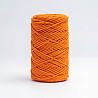Хлопковый Шнур для вязания Ш-ХЛ3_020 Оранжевый, Змм/100м, хлопок, фото - 3