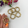 1000 Кольцо-карабин "Бамбук", золото, 19х31 мм, фото - 1