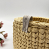 3005 Декоративная бирка из искусственной замши "Hand Made", 8х1,5 см, серый, фото - 3