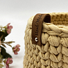 3006 Декоративная бирка из искусственной замши "Hand Made", 8х1,5 см, коричневый, фото - 2