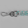 ЦА_20 Цепь пластиковая с карабинами, длина 68 см, звено: 17х24 мм, прозрачный голубой, фото - 2