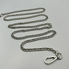 934-1 Цепь для сумки с карабинами 6х8 мм, длина 120 см, серебро, фото - 2