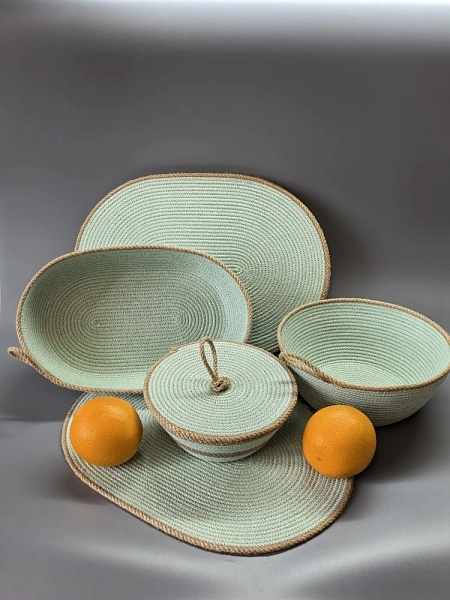 Хлопковый шнур для шитья с сердечником 5 мм/100 м, цвет Ментол