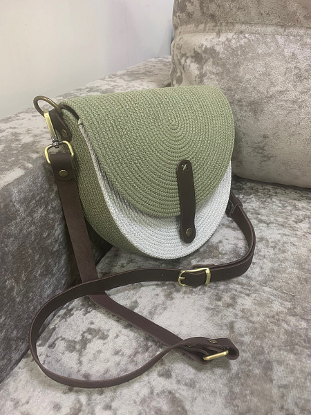 Хлопковый шнур для шитья с сердечником  5 мм/100 м, цвет Шалфей