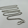 934-1 Цепь для сумки с карабинами 6х8 мм, длина 120 см, серебро, фото - 1