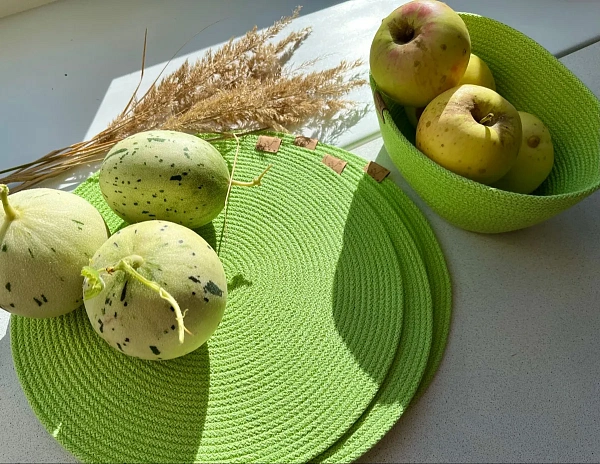 Хлопковый шнур для шитья с сердечником  5 мм/100 м, цвет Фисташка