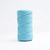 Хлопковый Шнур для вязания ШХ_45 Голубая лагуна, 4мм/100м, хлопок, фото - 3