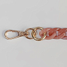 ЦА_21 Цепь пластиковая с карабинами, длина 68 см, звено: 17х24 мм, розовый кварц, фото - 2