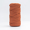 Хлопковый Шнур для вязания Ш-ХЛ3_049 Терракот, Змм/100м, хлопок, фото - 3