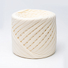 Трикотажная пряжа Hobyt ТП 103 Айвори, первичная, изнаночная, 100% хлопок, 100 м,7-9 мм, фото - 1