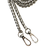 932 Цепь толщина 0,7 см, с карабинами 32х13 мм, длина 120 см, серебро, фото - 2 932 Цепь толщина 0,7 см, с карабинами 32х13 мм, длина 120 см, серебро, фото - 2