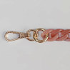 ЦА_21 Цепь пластиковая с карабинами, длина 68 см, звено: 17х24 мм, розовый кварц, фото - 2